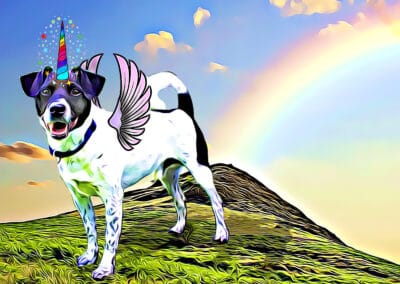 Doggy Rainbow Art